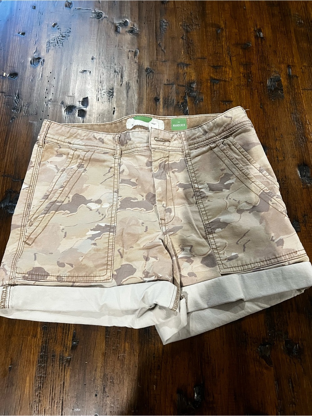 Anthropologie Beige Camo Utility Shorts
